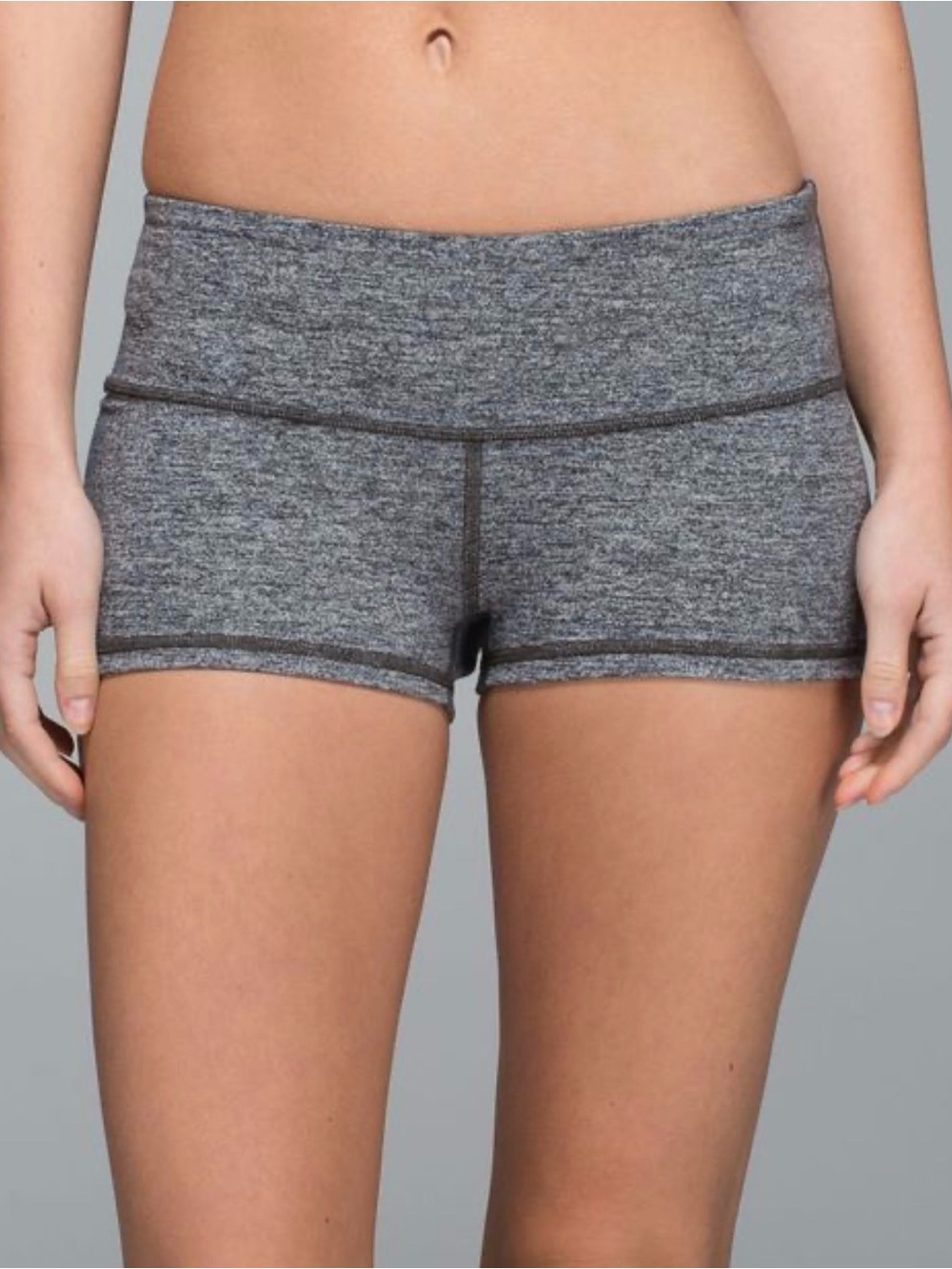 lululemon athletica Gray Marled Athletic Shorts Size 4